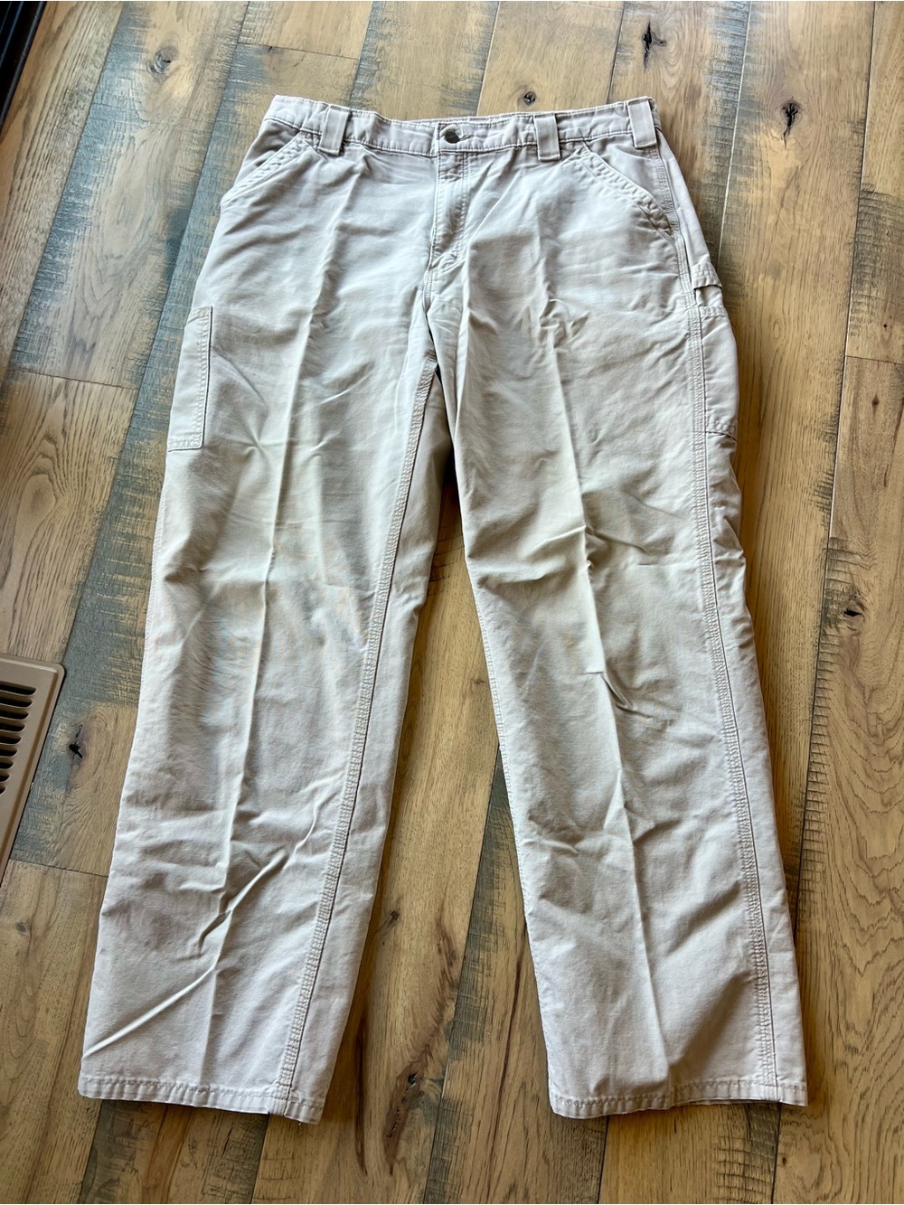 Carhartt Men's Light Tan Cargo Pants with Utility Pockets